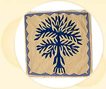 Tree Cushion Cover Blue Theme