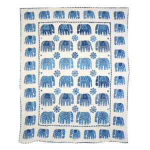 Blue Theme Elephant Bedsheet